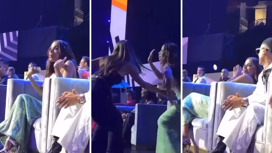 Anitta Sendo Empurrada Produtora Evento Premios Juventud Video
