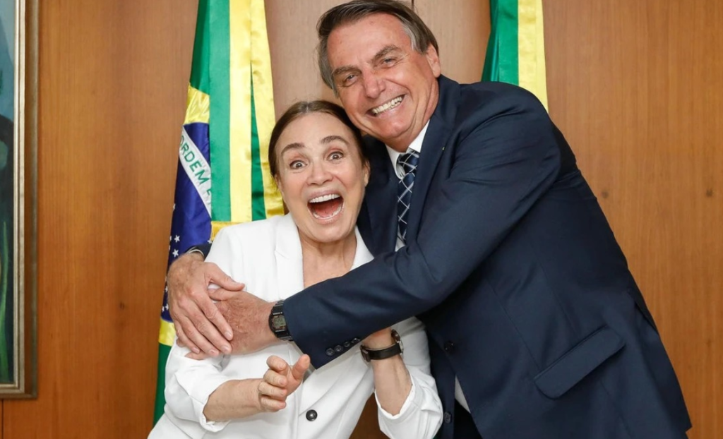 Regina Duarte E Bolsonaro (foto Reprodução Redes Sociais)