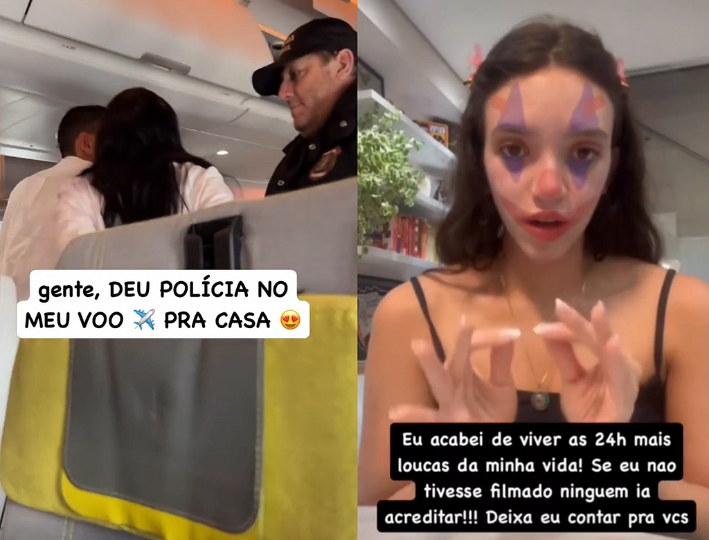 Briga Em Voo (foto Reprodução Redes Sociais)