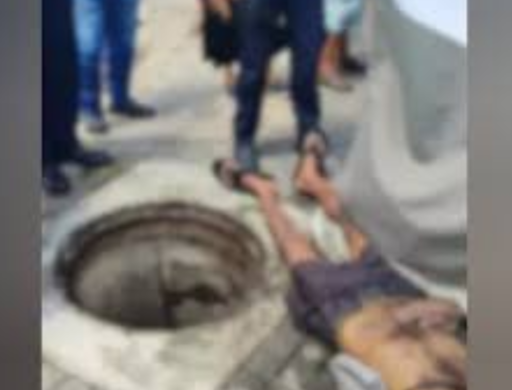 Homem é jogado em bueiro por dívida de R$ 10 mil (Foto Reprodução Redes Sociais)