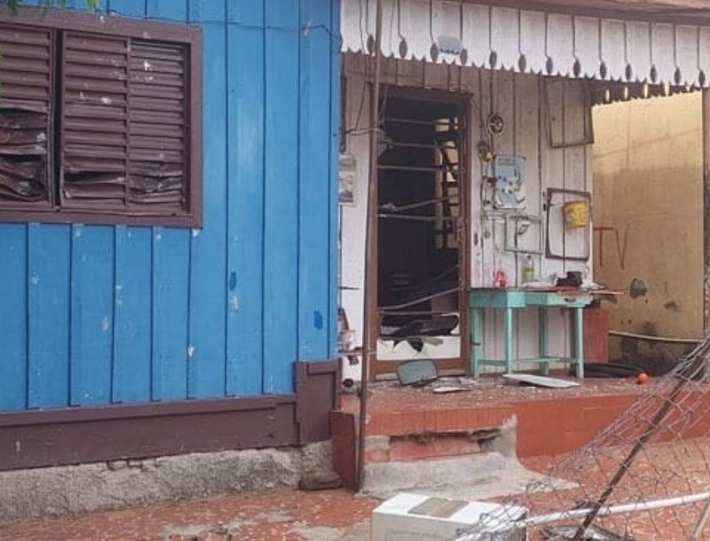 Casa do suspeito de matar o menino Mateus é destruída em Assis (Foto Reprodução Redes Sociais)
