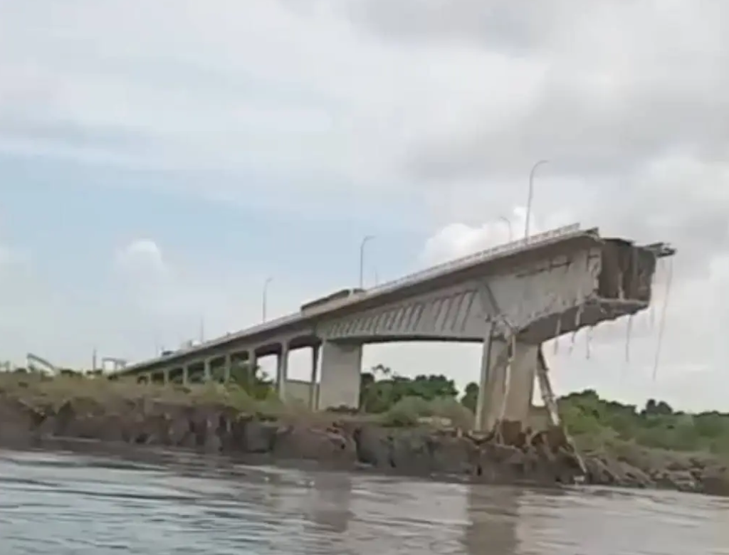 Ponte Que Liga O Estado Do Tocantins Ao Maranhão Desaba (foto Reprodução Redes Sociais)