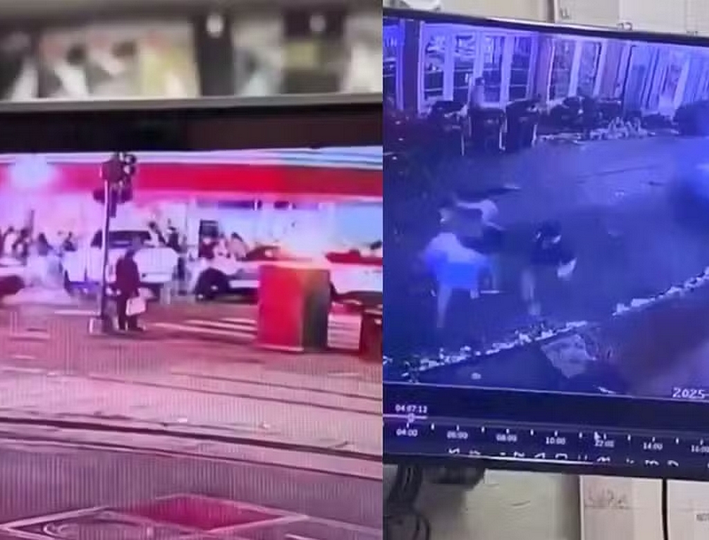 Câmeras De Segurança Flagram Momento Que Autor De Ataque Fura Bloqueio Policial E Atropela Multidão (foto Reprodução Redes Sociais)