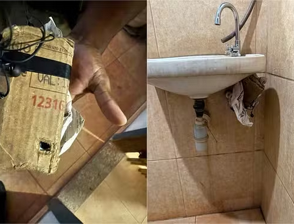 Celular Escondido (foto Reprodução Redes Sociais)