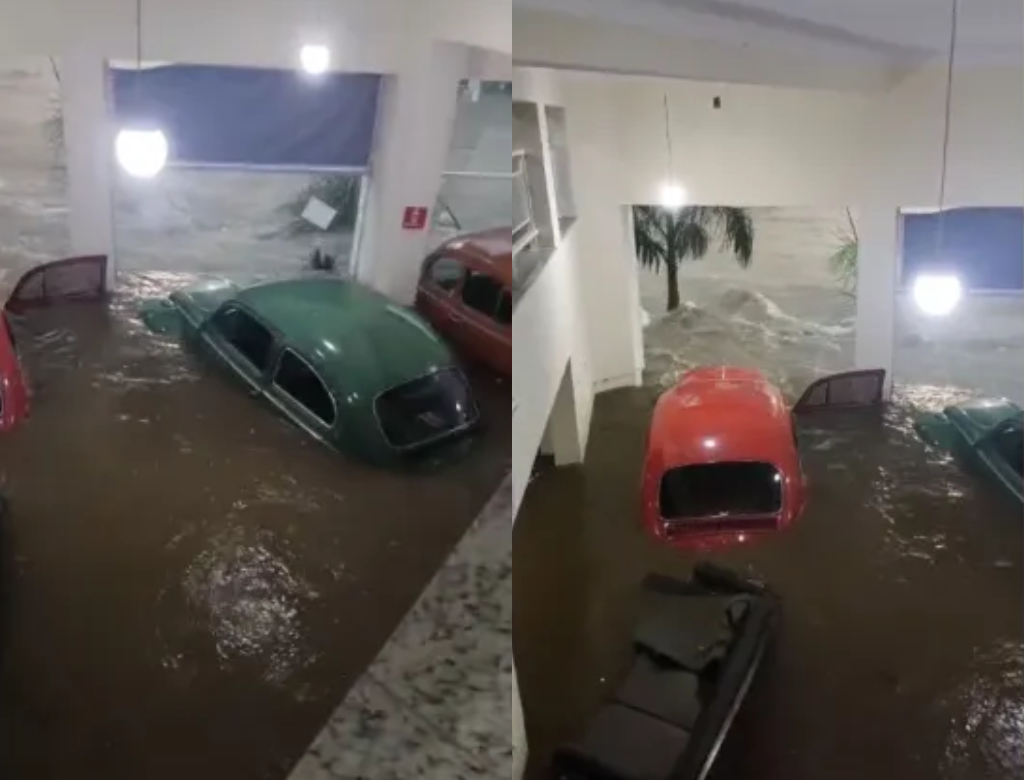 Chuva Em Sp Destrói Coleção De Fuscas (foto Reprodução Redes Sociais)