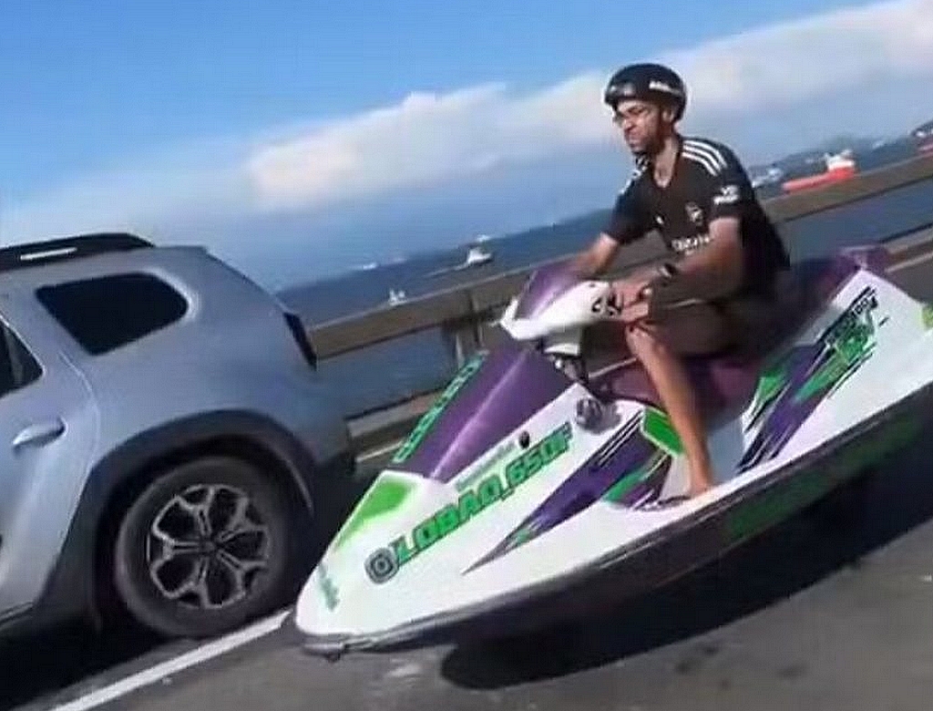 Homem na Ponte Rio Niterói (foto Reprodução Redes Sociais) 1