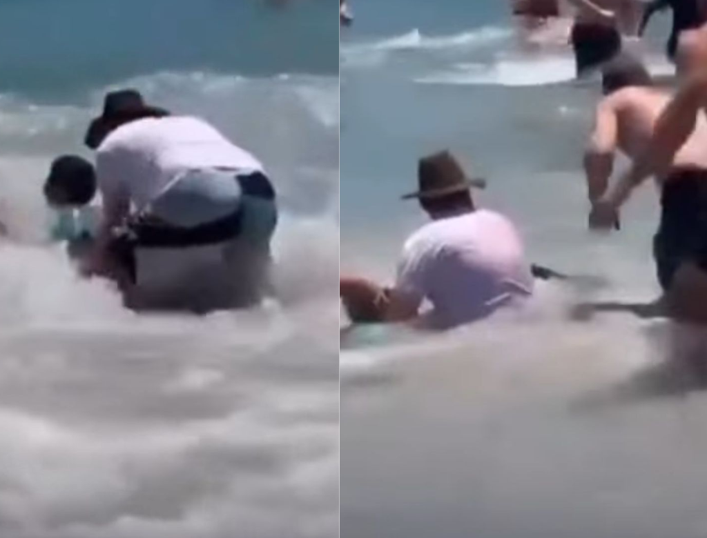 Menino é Atacado Por Criatura Marinha Misteriosa (foto Reprodução Redes Sociais)