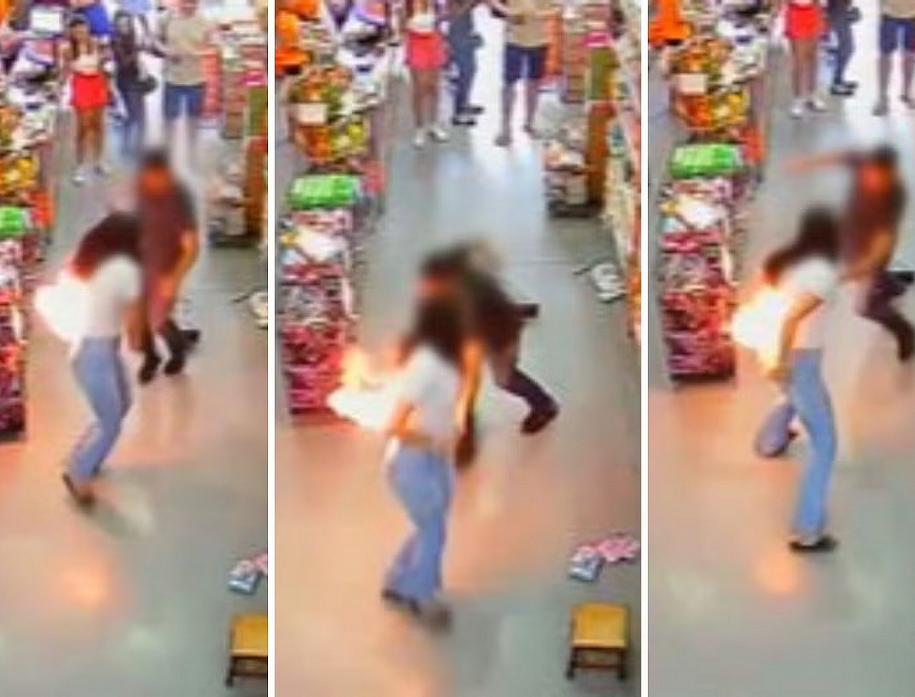 Celular explode (foto Reprodução Redes Sociais)