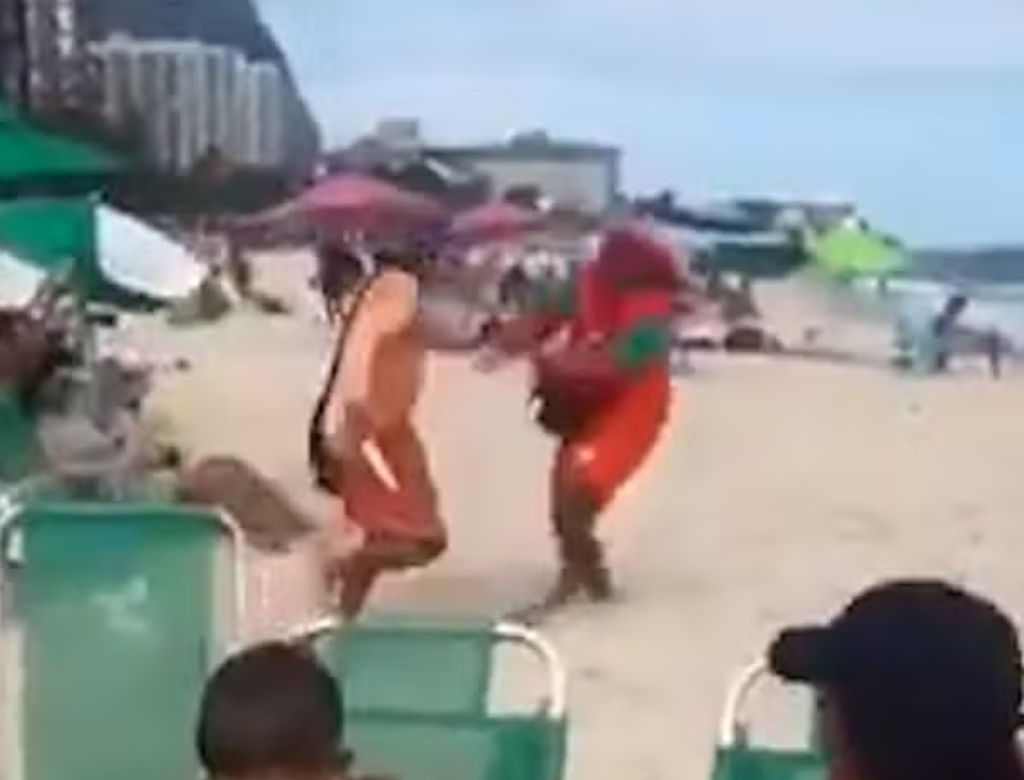Briga entre vendedores de chá-mate termina em facada (Foto Reprodução Redes Sociais)