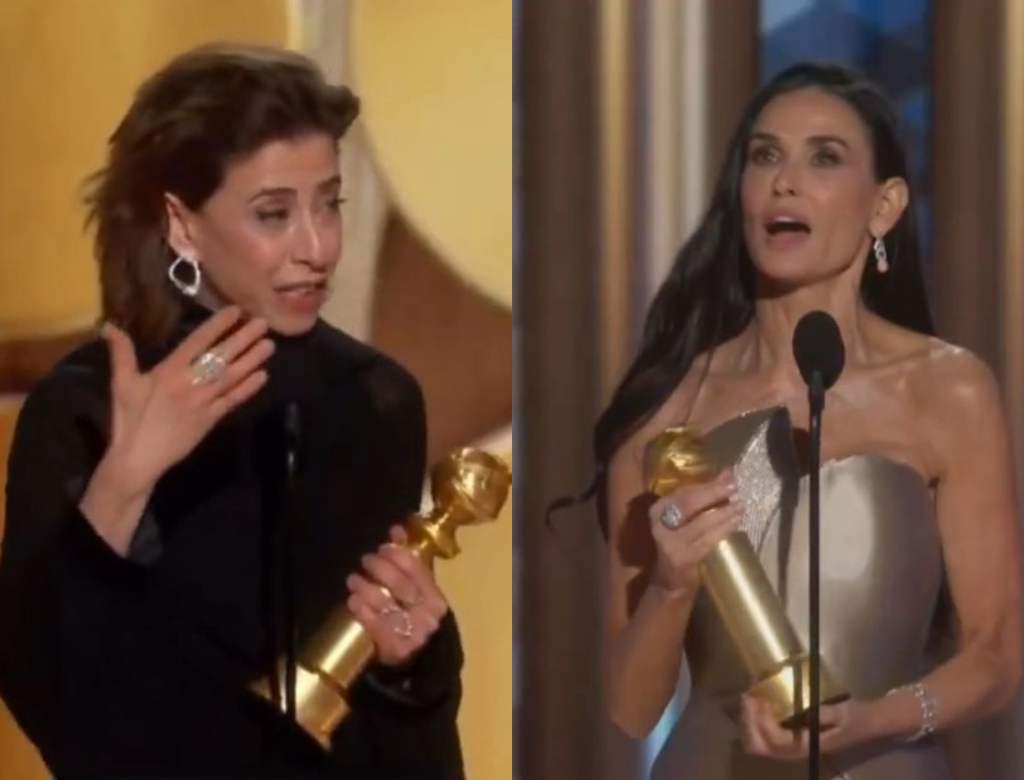 Fernanda Torres E Demi Moore (foto Reprodução Redes Sociais)