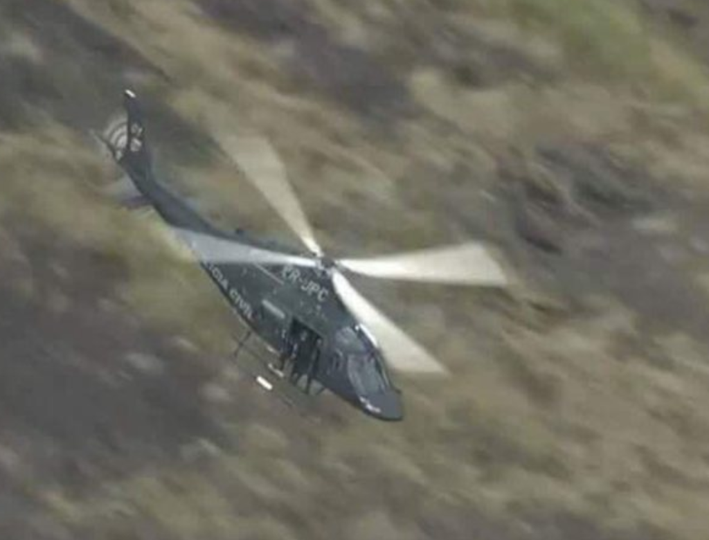 Piloto de helicóptero da Polícia Civil é baleado na cabeça durante operação no Rio (Foto Reprodução Redes Sociais)