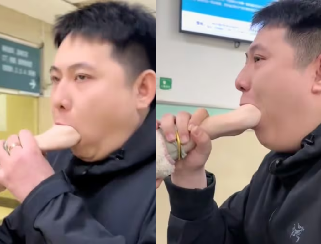 Homem Fica Com A Mão Da Namorada Presa Na Boca (foto Reprodução Redes Sociais)