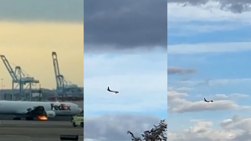 Aviao Pega Fogo No Ar