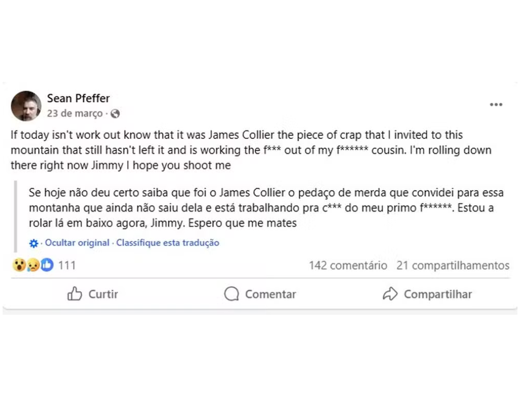 Homem faz desabafo no Facebook e é encontrado morto horas depois (Foto Reprodução Redes Sociais)