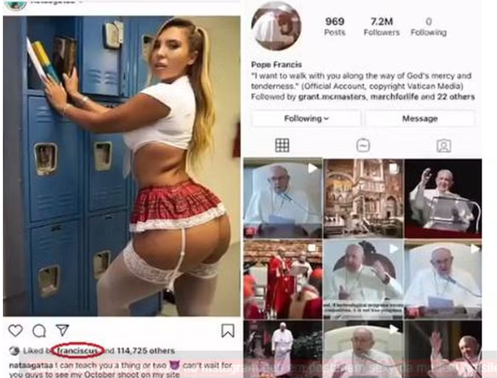 Natalia Garibotto e Papa (Foto Reprodução Redes Sociais)
