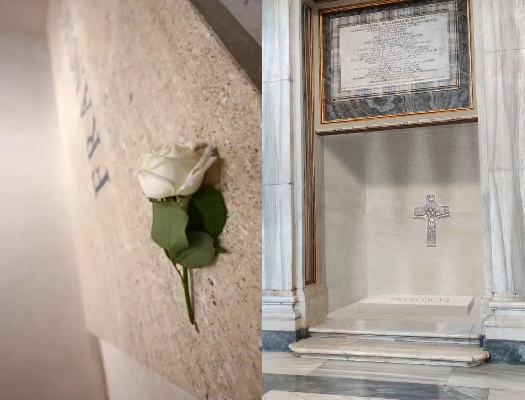 Imagens do túmulo do Papa Francisco são divulgadas (Foto Reprodução Redes Sociais)
