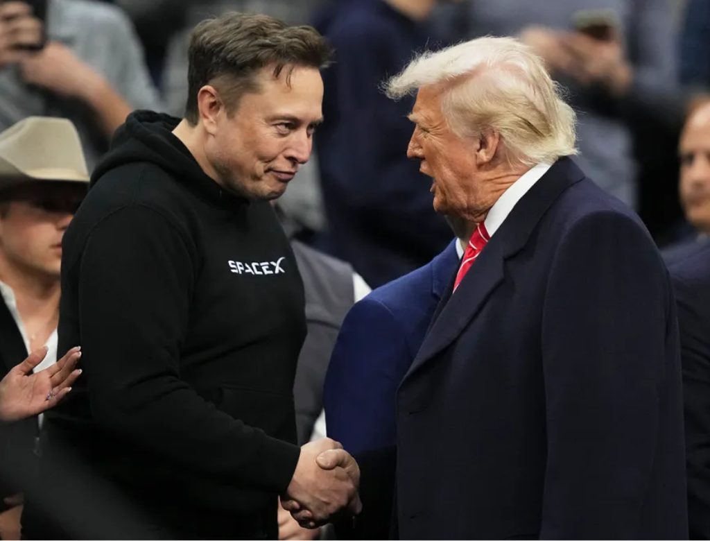 Elon Musk E Trump (foto Reprodução Redes Sociais)