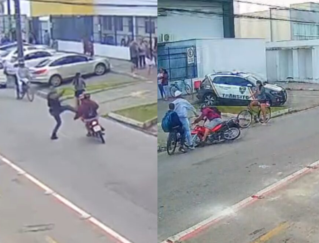 Guarda Chuta Moto E Ação Termina Com Pai E Filho Atropelados (foto Reprodução Redes Sociais)