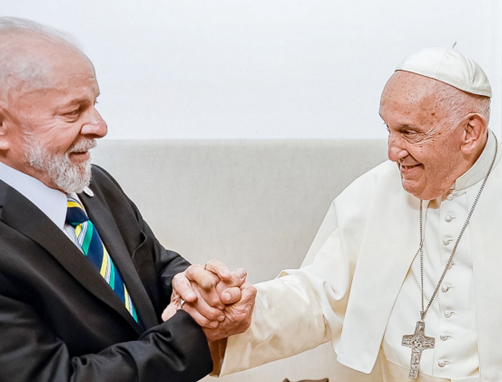 Lula E Papa Francisco (foto Reprodução Redes Sociais)