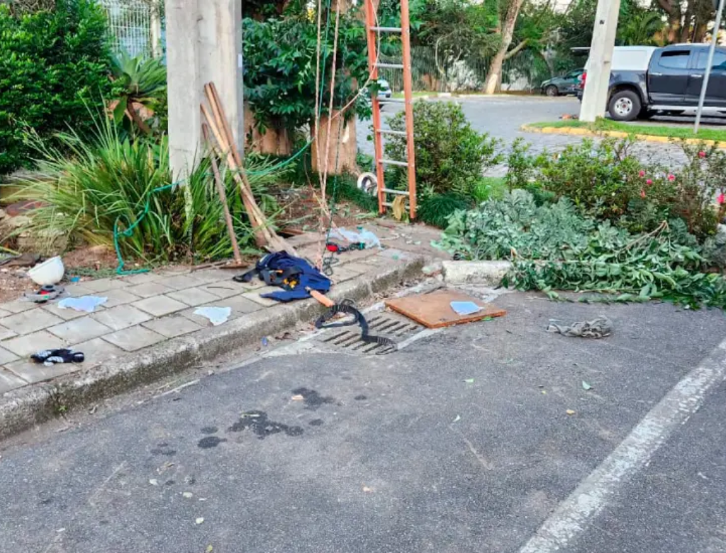 Trabalhador Cai De Poste Em Curitiba E é Socorrido Em Estado Grave (foto Reprodução Redes Sociais)