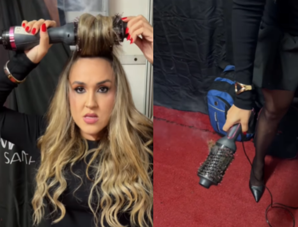 Escova Pega Fogo Em Cabelo De Cantora Famosa (foto Reprodução Redes Sociais)