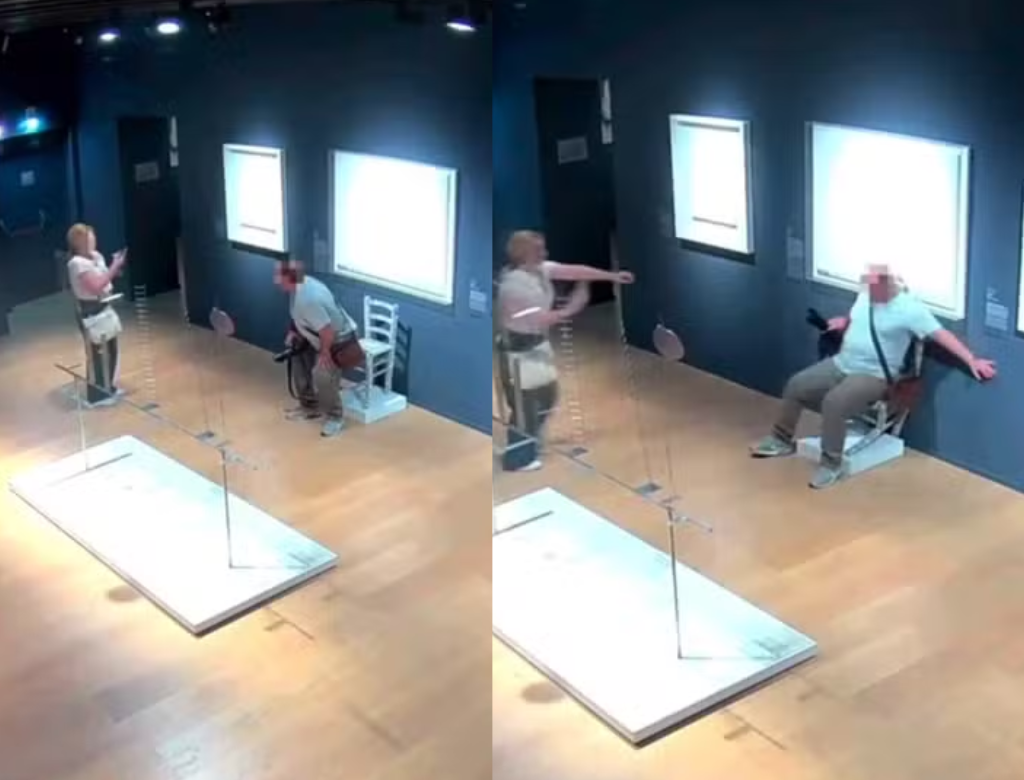 Homem Quebra Cadeira Exposta Em Museu Na Itália Ao Tentar Tirar Foto (foto Reprodução Redes Sociais)