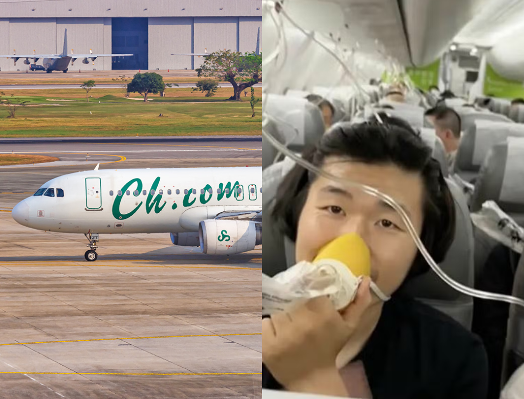 Avião da Spring Airlines cai bruscamente e passageiros entram em pânico (foto Reprodução Redes Sociais)